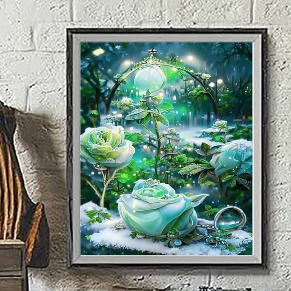 5D Full Drill Diamond Art Flowers Round Diamond Dots - Picture 1 of 5